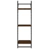 vidaXL Estante 3 prat. c/ barras 2 pcs 30x25x100 cm carvalho castanho