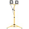 vidaXL Projetor c/ ilumina&ccedil;&atilde;o LED e trip&eacute; 2x50 W branco frio