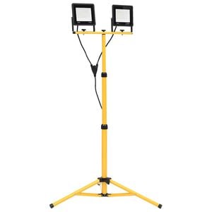 vidaXL Projetor c/ ilumina&ccedil;&atilde;o LED e trip&eacute; 2x50 W branco frio