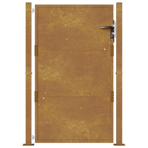vidaXL Portão de jardim 100x125 cm Aço Corten
