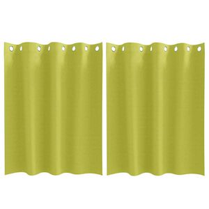 vidaXL Cortinas Blackout com Argolas 2 pcs Verde 140 x 140 cm