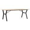 vidaXL Mesa de jantar estrutura em Y 200x100x75 cm pinho/a&ccedil;o