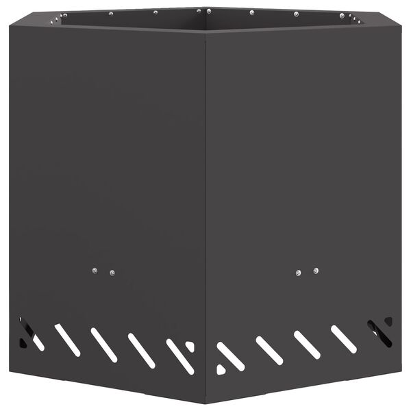 vidaXL Fogueira Sem Fumaça Preto 58 x 58 x 51 cm Aço