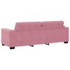 vidaXL Conjunto de Sof&aacute;s 3 pcs Rosa 221 x 80 x 80 cm Veludo