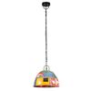 vidaXL Candeeiro suspenso vintage indust. redondo 25W 31cm E27 multicor