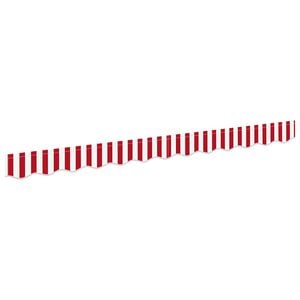 vidaXL Substitui&ccedil;&atilde;o de Valance de Toldo Vermelho e Branco 230 x 20 cm