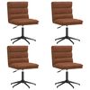 vidaXL Cadeiras de jantar 4 pcs couro artificial castanho