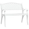 vidaXL Banco de jardim 102 cm alum&iacute;nio fundido branco