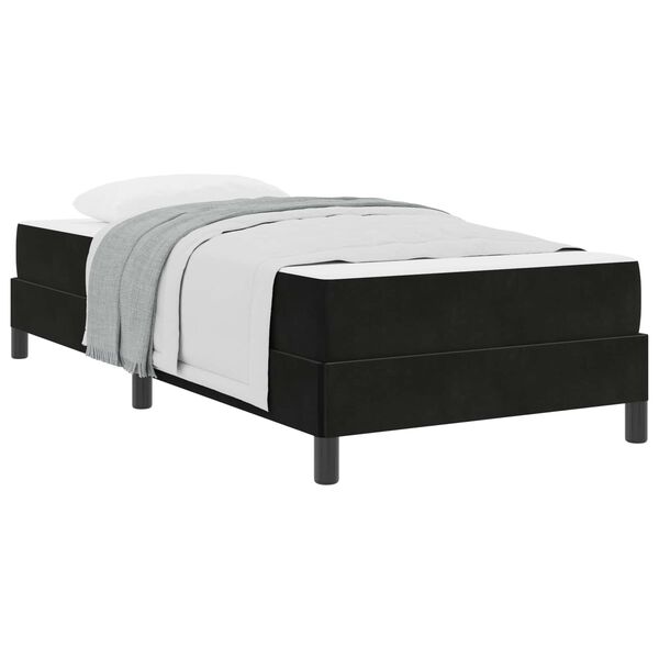 vidaXL Cama Box com colchão Preto 80 x 220 cm tecido