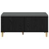 vidaXL Banco de Hall com almofada Carvalho Preto 60 x 38 x 46 cm