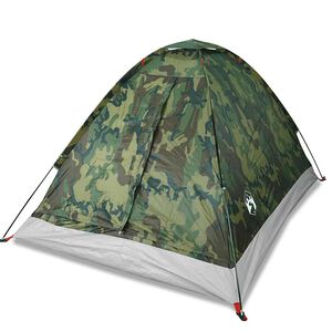 vidaXL Tenda de campismo c&uacute;pula p/ 2 pessoas imperme&aacute;vel camuflagem