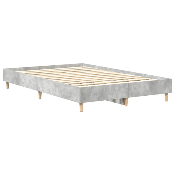 vidaXL Estrutura de cama sem colch&atilde;o 140x190 cm cinza cimento