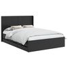 vidaXL Estrutura de Cama com Armazenamento e Cabeceira Preto