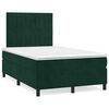 vidaXL Cama boxspring com colch&atilde;o 120x190 cm veludo verde-escuro