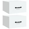 vidaXL Mesas de cabeceira montagem na parede 2 pcs 35x35x20 cm branco