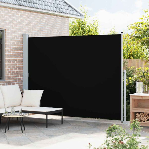 vidaXL Toldo lateral retr&aacute;til para p&aacute;tio 220x300 cm preto