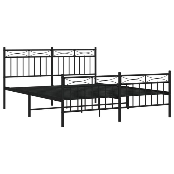 vidaXL Estrutura de cama sem colch&atilde;o com p&eacute;s 160x200 cm preto
