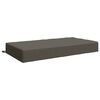 vidaXL Almofada assento SOEST 100% Poli&eacute;ster Cinzento 120 x 60 x 15 cm