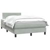 vidaXL Cama boxspring c/ colch&atilde;o 120x220 cm veludo cinzento-claro
