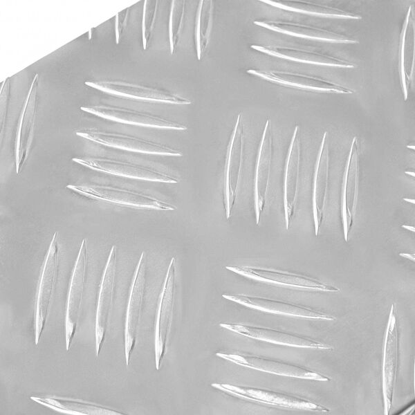 vidaXL Degrau Retangular 15 pcs Prateado 60 x 18 cm Alum&iacute;nio