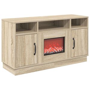 vidaXL Lareira el&eacute;trica Sonoma 100 x 33 x 55 cm Derivados de madeira