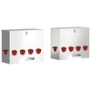 vidaXL Comedouro para galinha 2 Prateado 60,5 x 29 x 51 cm 25 kg