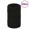 vidaXL Corda de trabalho 2 mm 100 m poli&eacute;ster preto