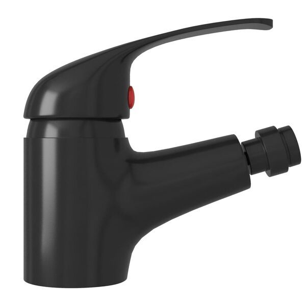 vidaXL Torneira misturadora para bidé de casa de banho 13x12 cm preto