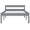 vidaXL Estrutura de cama 100x200 cm madeira pinho maci&ccedil;o cinzento
