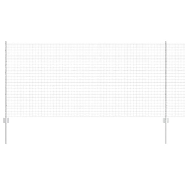 vidaXL Cerca com Poste Prateado 1 x 100 m A&ccedil;o