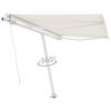 vidaXL Toldo autom&aacute;tico independente 350x250 cm cor creme