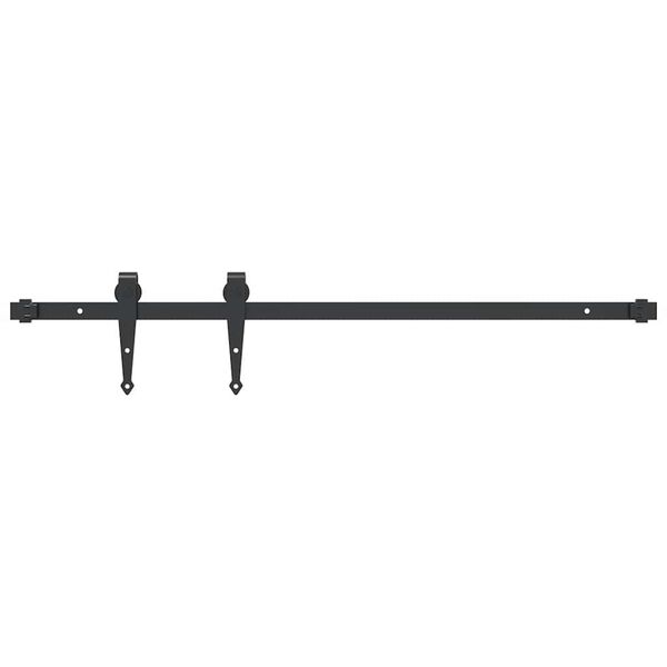 vidaXL Kit para arm&aacute;rio deslizante a&ccedil;o carbono 91 cm