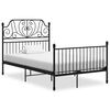 vidaXL Estrutura de cama 120x200 cm metal preto