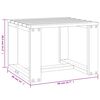 vidaXL Mesa de apoio para jardim 40x38x28,5 cm pinho maci&ccedil;o branco