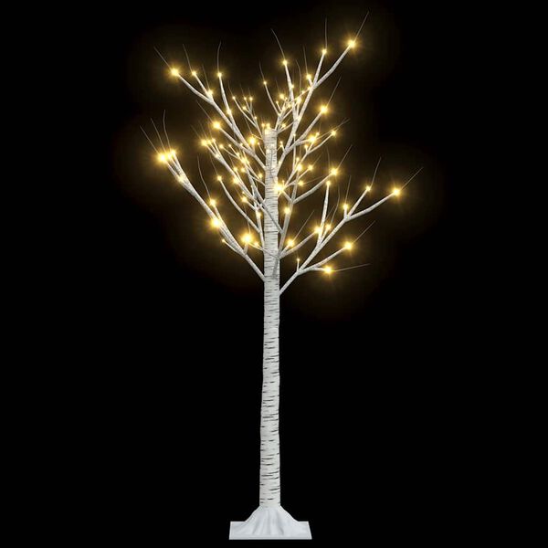 vidaXL Árvore de Natal 128 LEDs salgueiro int./ext. 1,2m branco quente