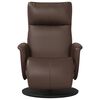 vidaXL Poltrona reclin&aacute;vel c/ apoio de p&eacute;s couro artificial castanho