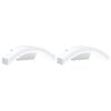 vidaXL Candeeiros parede LED p/ exterior 2 pcs alum&iacute;nio fundido branco