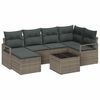 vidaXL Conjunto de Sof&aacute;s 7 unid. Cinzeto vime PE