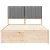 vidaXL Estrutura de Cama com Cabeceira Estofada Cinzento-claro