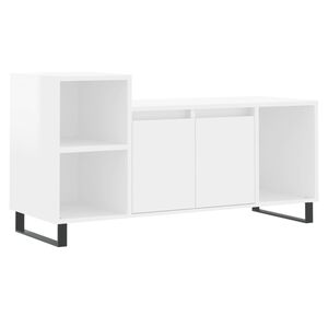 vidaXL M&oacute;vel para TV 100x35x55 cm derivados madeira branco brilhante