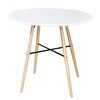 vidaXL Mesa de jantar redonda MDF branco
