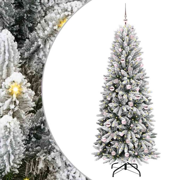 vidaXL &Aacute;rvore de Natal Artificial com 300 LEDs Branco 210 cm