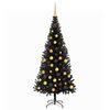 vidaXL &Aacute;rvore de Natal com 300 LEDs com suporte Preto 180 cm PVC