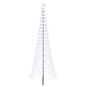 vidaXL &Aacute;rvore de Natal LED 400 cm 450 LED Branco frio Ferro Preto