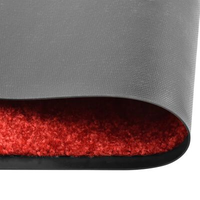 vidaXL Tapete de porta lavável 90x150 cm vermelho