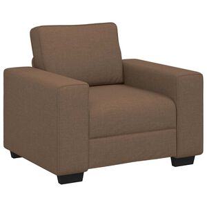 vidaXL Poltrona 100x77x82 cm tecido castanho