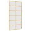 vidaXL Porta deslizante 102,5x205 cm vidro ESG fosco/alum&iacute;nio dourado