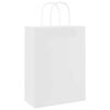 vidaXL Sacos de papel 250 unid com al&ccedil;as branco 26x12x35 cm