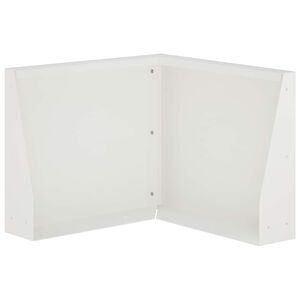 vidaXL Muro de Conten&ccedil;&atilde;o 50 x 50 x 30 cm A&ccedil;o Branco