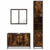 vidaXL 3 pcs conjunto de m&oacute;veis WC madeira processada carvalho fumado
